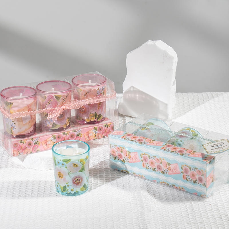 Cốc thủy tinh tròn nhỏ cổ điển của mẹ nến thơm 3 CÁI nhà sản xuất nến đậu nành sinh thái