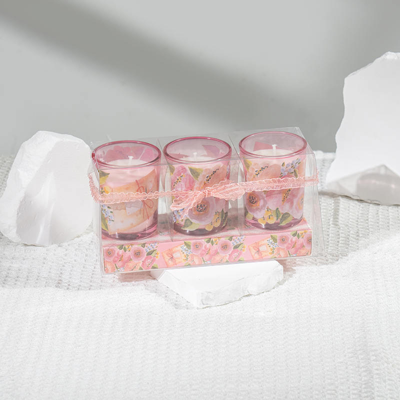 Cốc thủy tinh tròn nhỏ cổ điển của mẹ nến thơm 3 CÁI nhà sản xuất nến đậu nành sinh thái