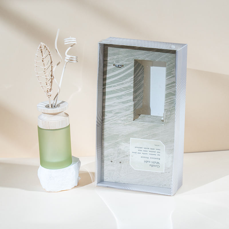 Nhà cung cấp máy khuếch tán sậy cao cấp bằng thủy tinh hình trụ cao với thanh gỗ khuếch tán hương thơm