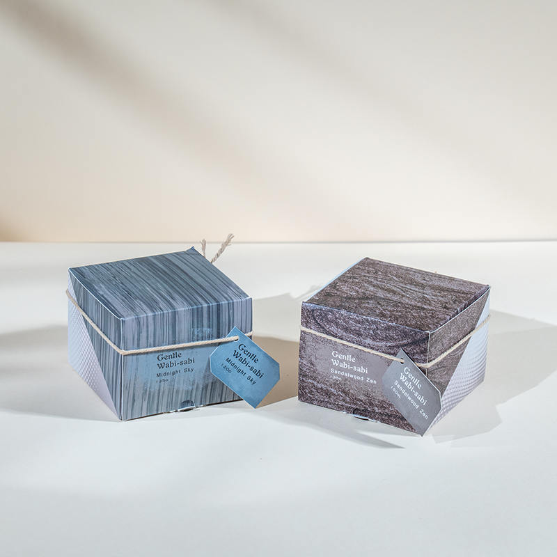 Cốc nến thủy tinh tròn nến thơm sọc dọc-nhà cung cấp nến sáp đậu nành sinh thái