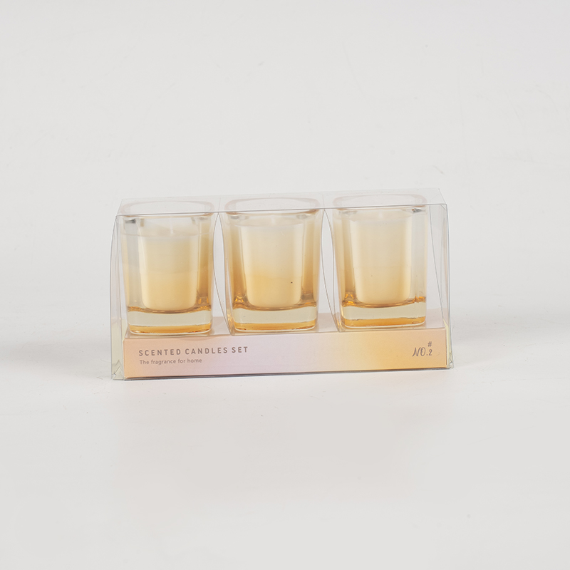 Bộ 3 nến vuông màu gradient