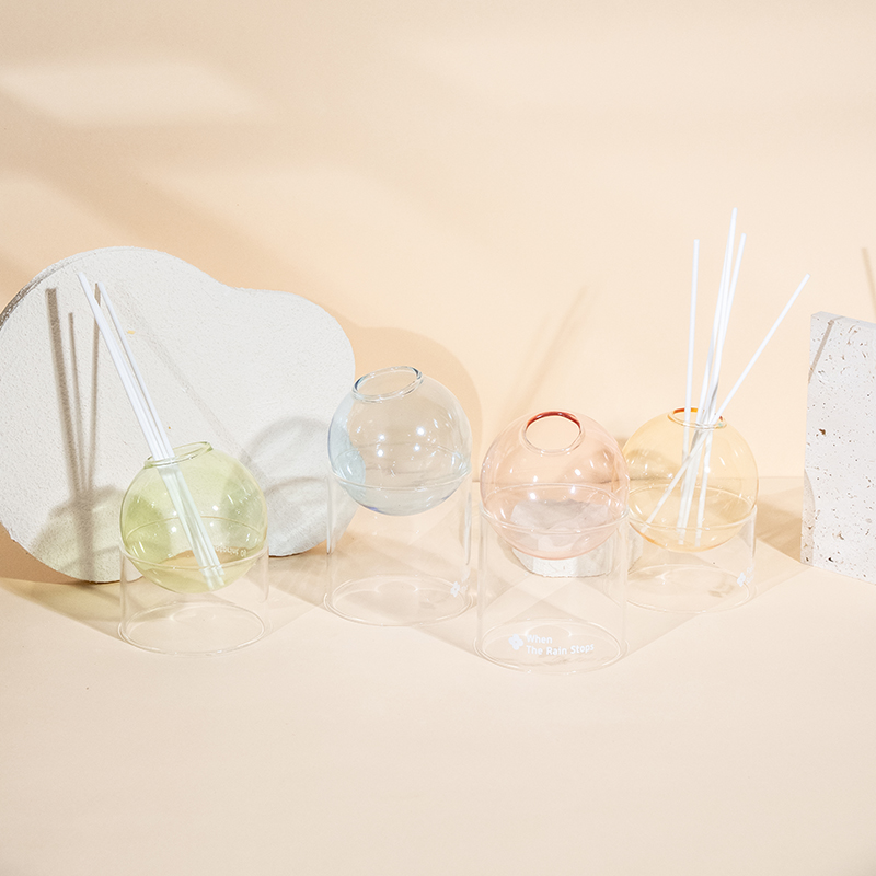 Đế thủy tinh trong suốt, loại bóng thủy tinh khuếch tán hương thơm kiểu sậy