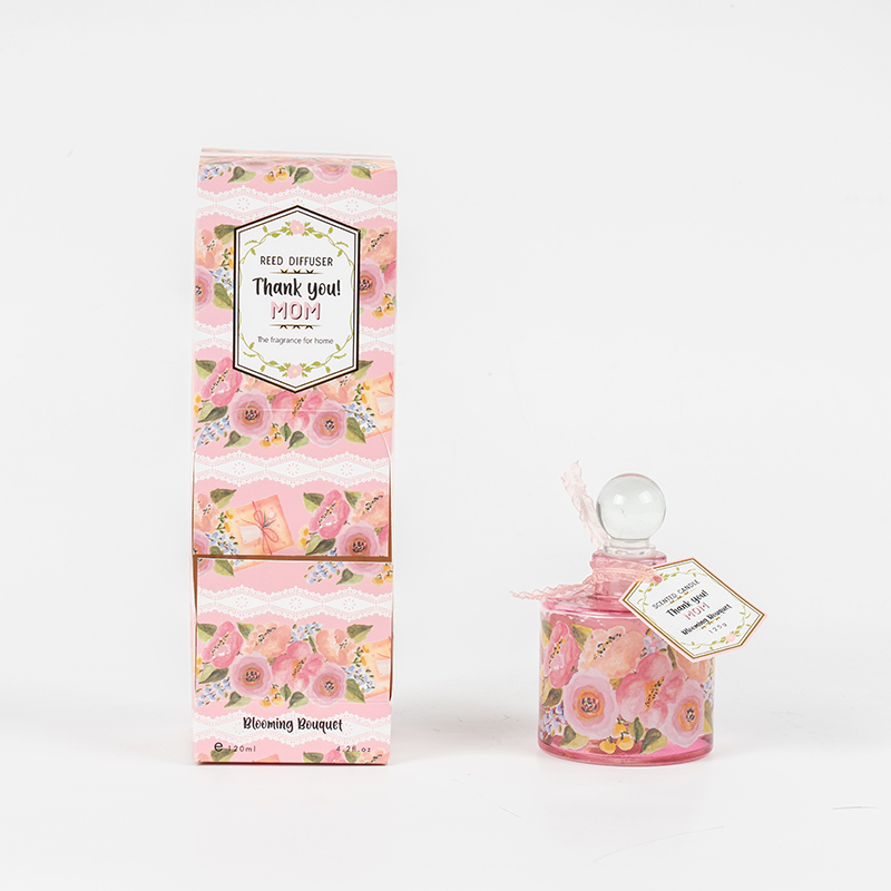 Máy khuếch tán sậy chai thủy tinh tròn thanh lịch ngày của mẹ