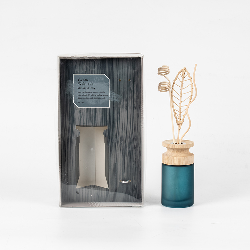 Nhà cung cấp máy khuếch tán sậy cao cấp bằng thủy tinh hình trụ cao với thanh gỗ khuếch tán hương thơm