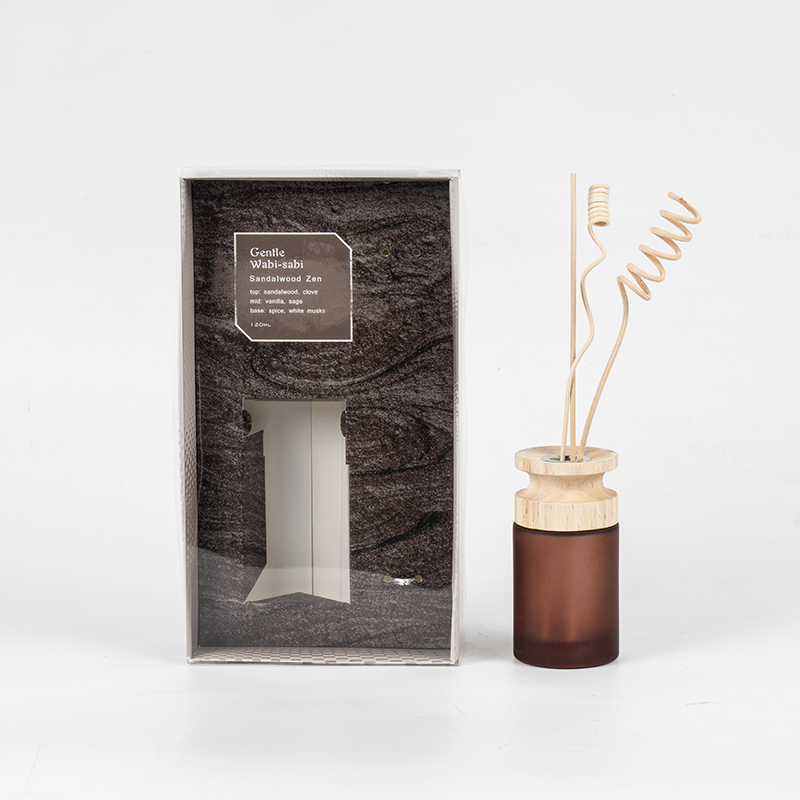 Nhà cung cấp máy khuếch tán sậy cao cấp bằng thủy tinh hình trụ cao với thanh gỗ khuếch tán hương thơm