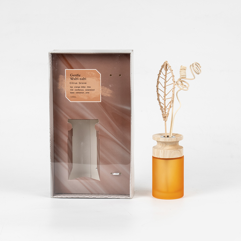 Nhà cung cấp máy khuếch tán sậy cao cấp bằng thủy tinh hình trụ cao với thanh gỗ khuếch tán hương thơm